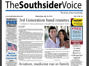 Amanda and Joe on the front page of the SouthsiderVoice.